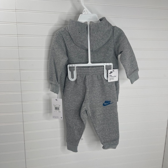 NEW Dark Grey Heather 12 Months 2 Piece Set Hoodie Joggers - Picture 6 of 7